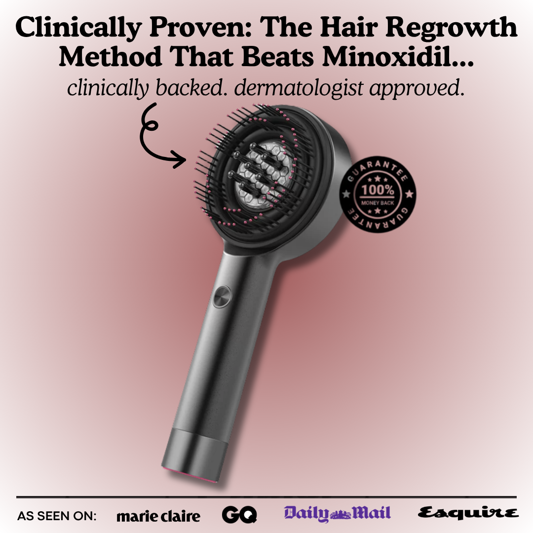 HaloHair™ Red Light Scalp Massager: 93% Saw Thicker Hair Within 21 Days!
